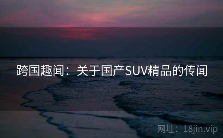 跨国趣闻:关于国产SUV精品的传闻 跨国趣闻:关于国产SUV精品的传闻